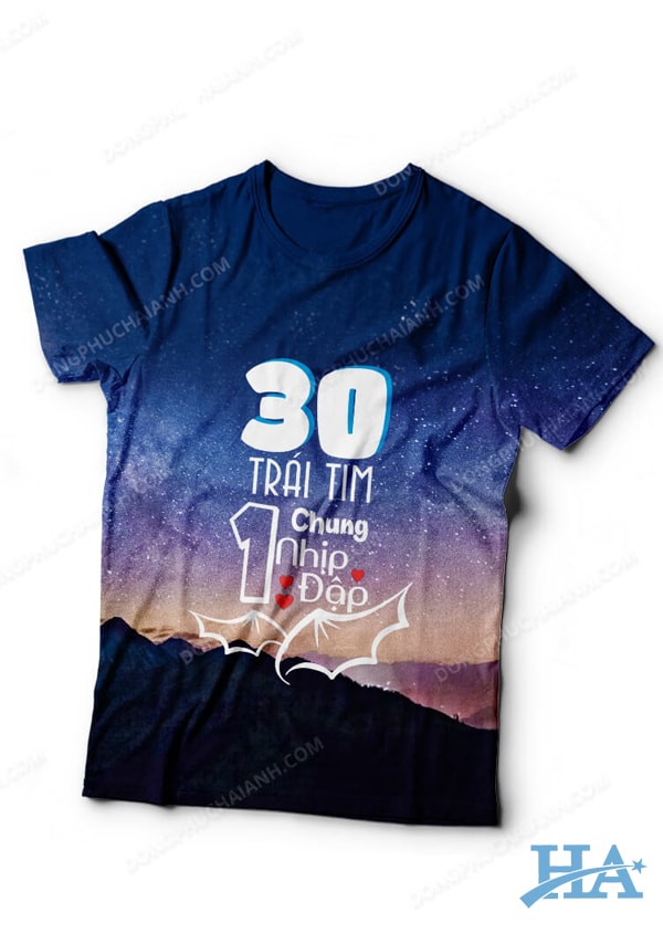 in áo theo yêu cầu - áo lớp 3d galaxy