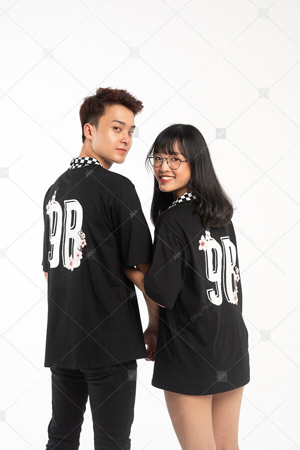 Áo lớp caro màu đen 9B