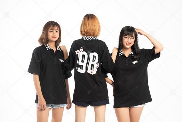 Áo lớp caro màu đen 9B