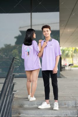 Áo lớp caro màu tím cà A3