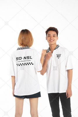 Áo lớp caro màu trắng 9D