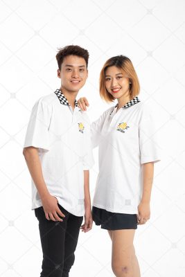 Áo lớp caro màu trắng A2