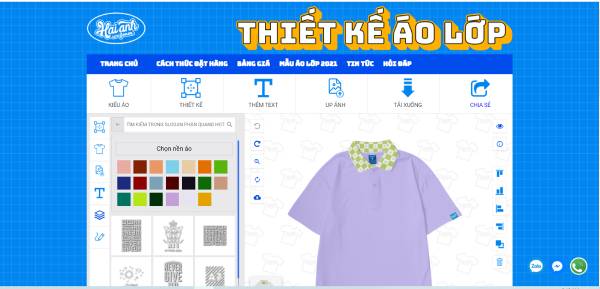 Website thiết kế "thietkeaolop.vn" dành cho các bạn học sinh 