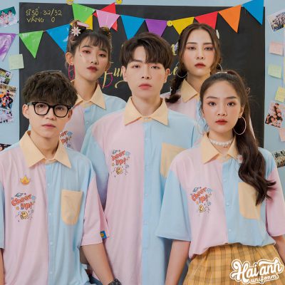 Mẫu áo lớp sơ mi Funny Cloudy