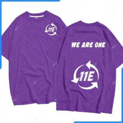 Mẫu áo lớp Oversize màu tím Huế 11E thời trang