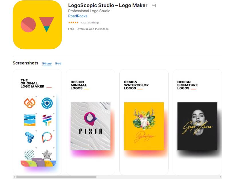 App thiết kế logo áo lớp Logoscopic studio