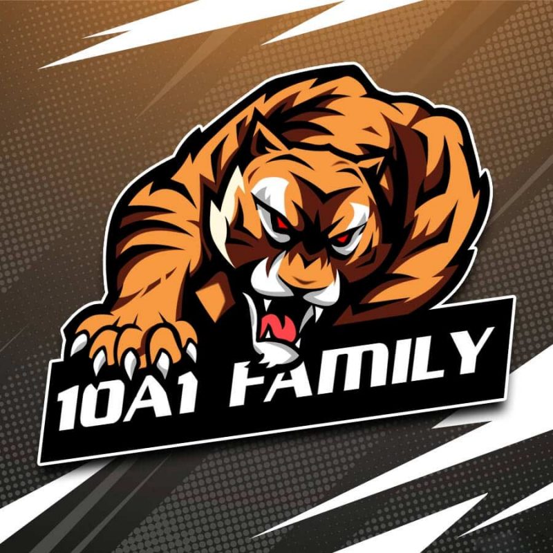 mẫu logo lớp 10a1 hình con hổ dũng mãnh