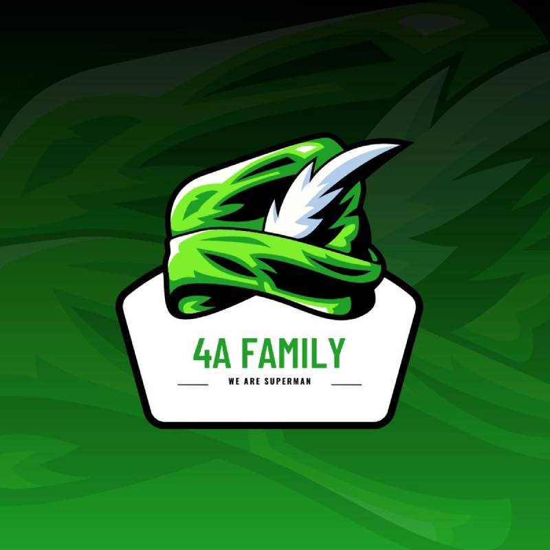 Mẫu logo 4A Family màu xanh lá cây 