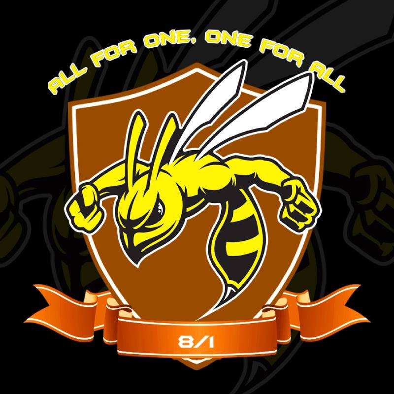 Mẫu logo áo lớp hình chú ong vàng phá cách 