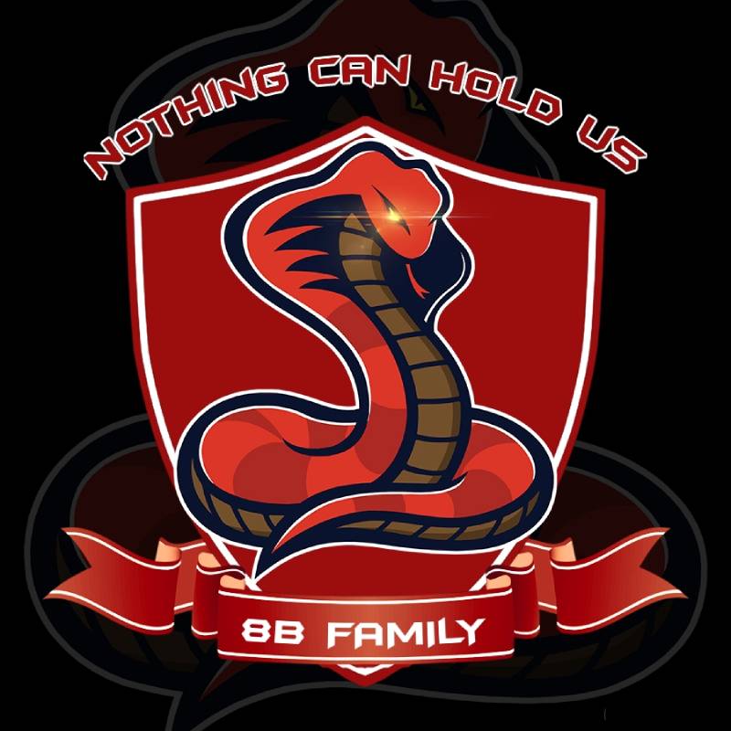 Mẫu logo lớp 8b hình con rắn mạnh mẽ