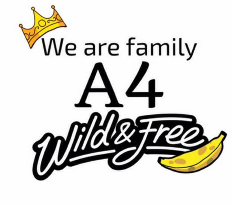 Mẫu logo lớp A4 we are family - Wild And Free xinh xắn