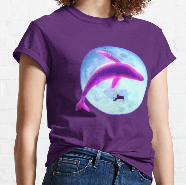 Áo lớp cá voi màu violet hình in mặt trăng huyền bí 