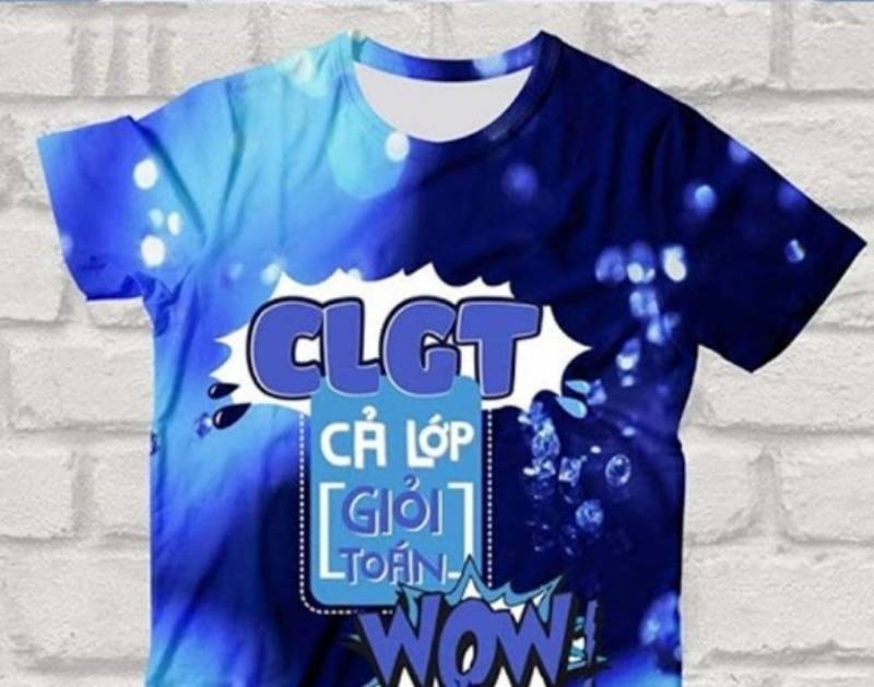 Mẫu áo lớp hài hước 3D tinh nghịch "CLGT - Cả lớp giỏi toán"
