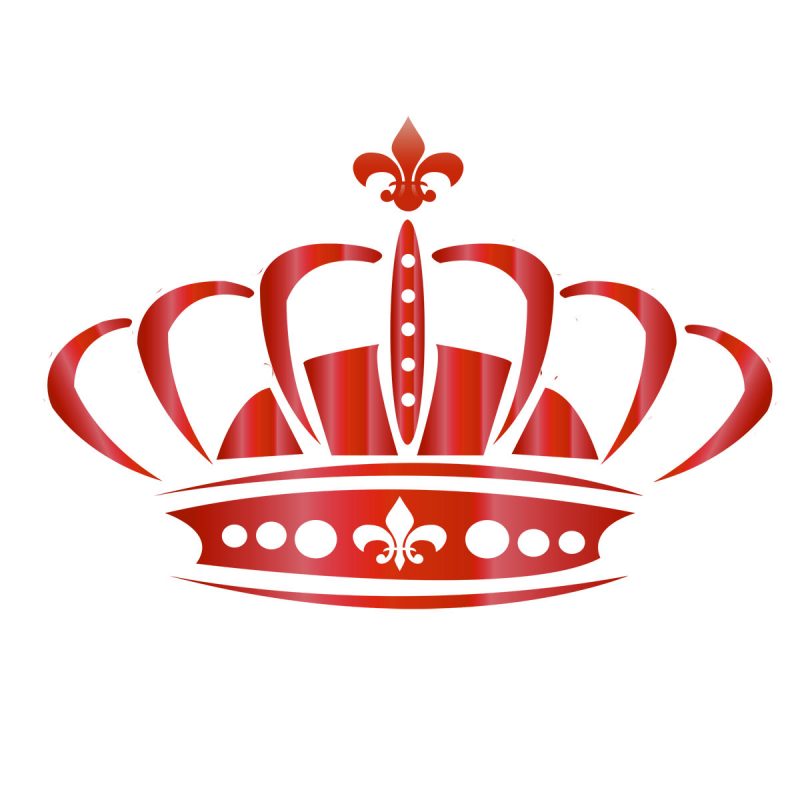 Mẫu hình in logo áo lớp vương miện màu đỏ kiêu hãnh