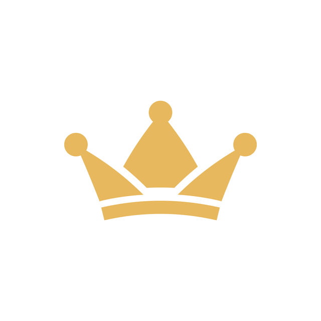 Mẫu logo lớp hình vương miện màu vàng quý phái