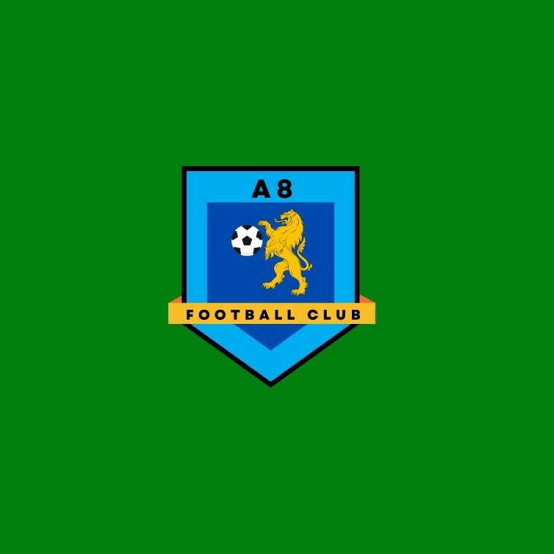 Mẫu logo lớp a8 football club hình chú hổ chơi bóng độc đáo