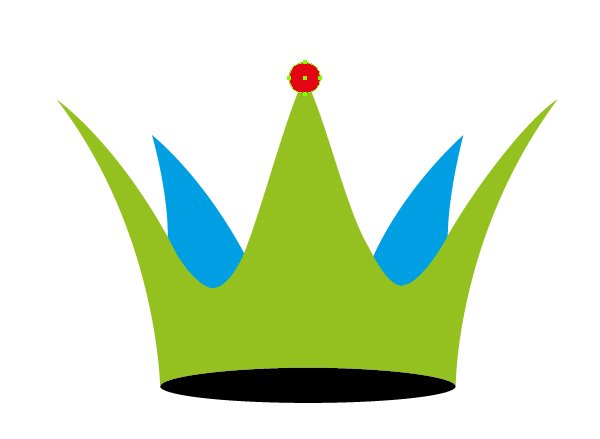 Mẫu logo hình vương miện màu xanh hiền hòa