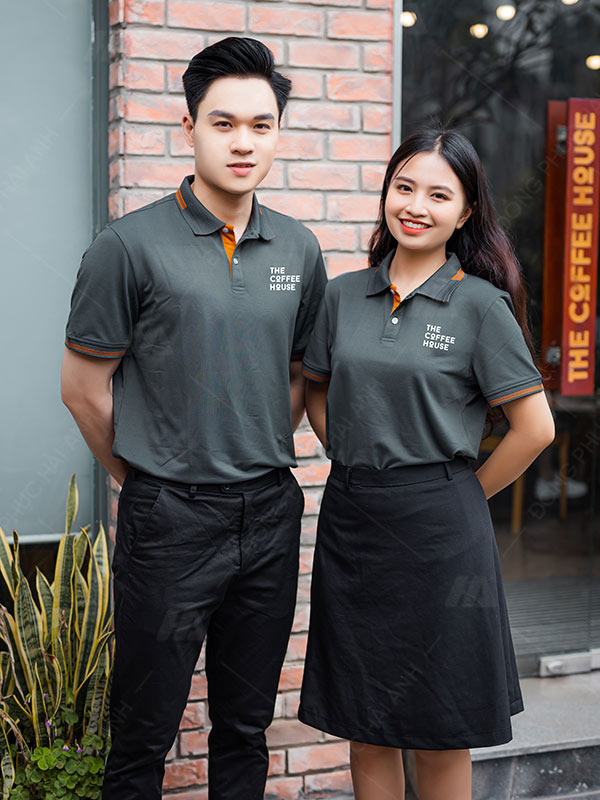 Mẫu áo polo đồng phục The Coffee House thiết kế tại Hải Anh Uniform