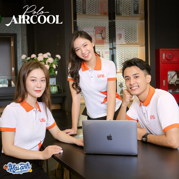 Áo thun đồng phục công ty có cổ vải Aircool đẹp