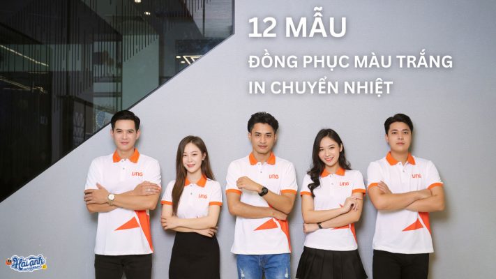 12 mẫu đồng phục công ty màu trắng in chuyển nhiệt