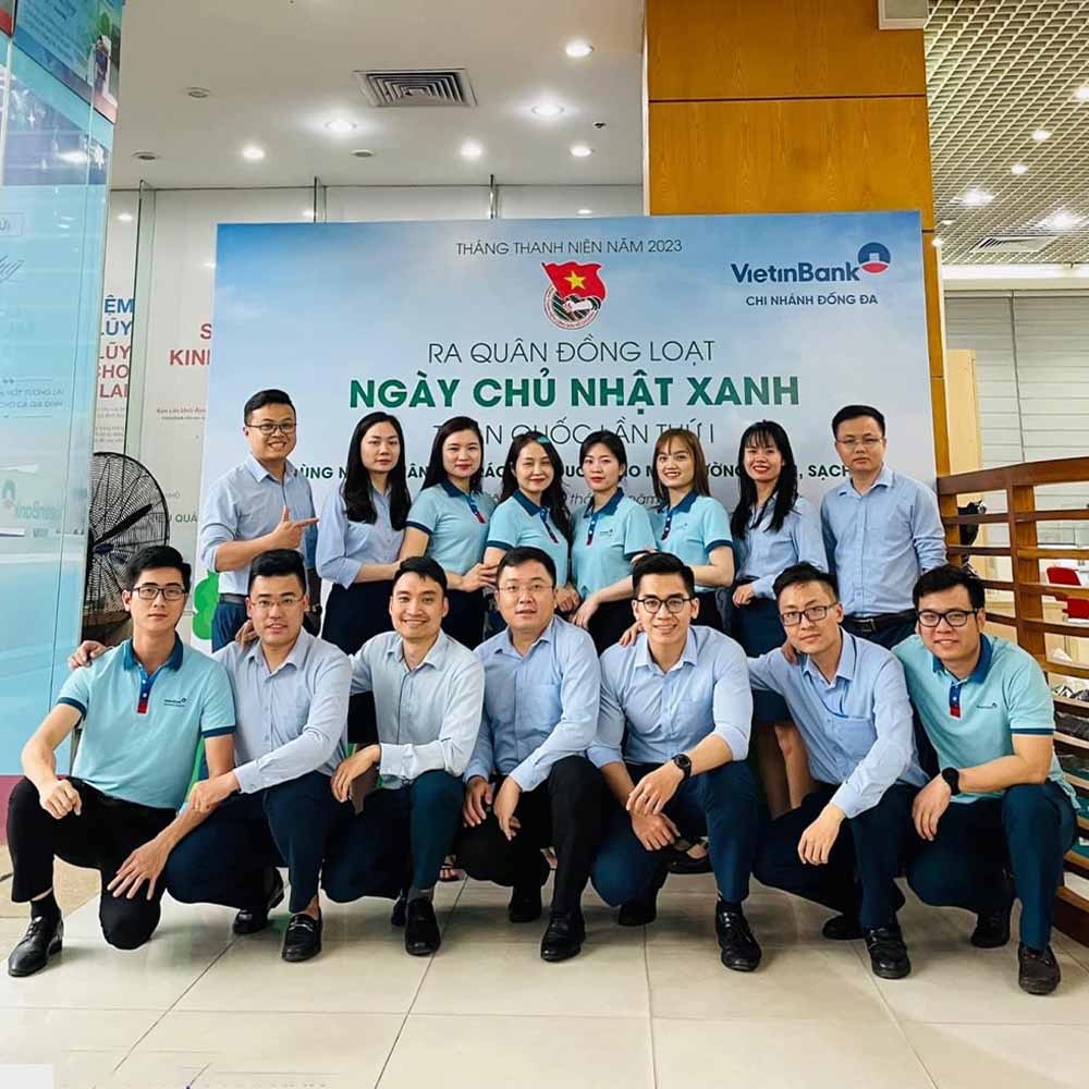 Dự án đồng phục áo polo Vietinbank chi nhánh Đống Đa tại Hải Anh Uniform
