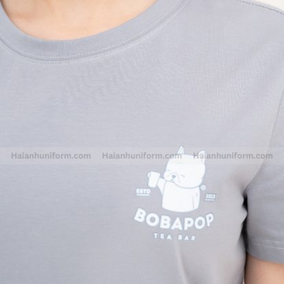 Logo áo phông đồng phục cổ tròn doanh nghiệp Bobabop