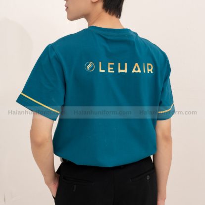 Mặt sau áo cổ tròn đồng phục doanh nghiệp Lehair