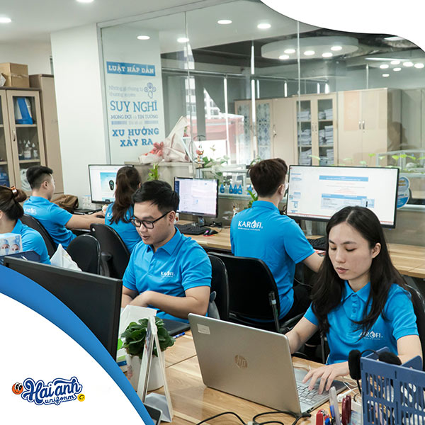 Công ty cổ phần Karofi với thiết kế tông màu xanh biển chủ đạo mang lại sự trẻ trung, năng động cho toàn bộ công nhân viên