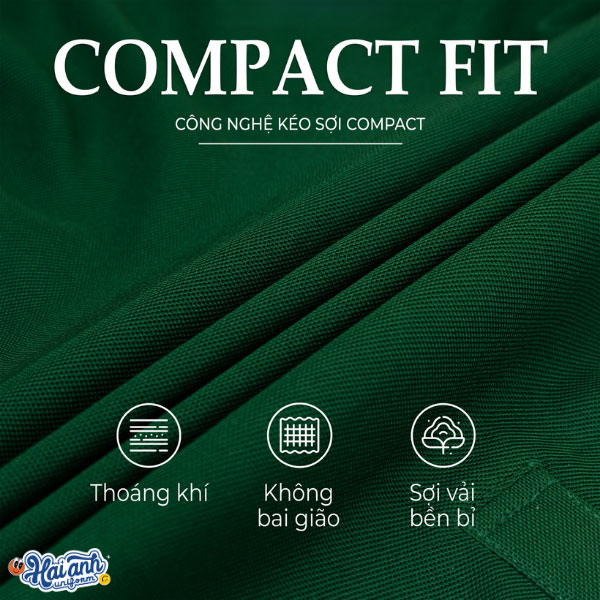 Vải Compact fit, chất liệu vải bền và giữ nhiệt tốt 