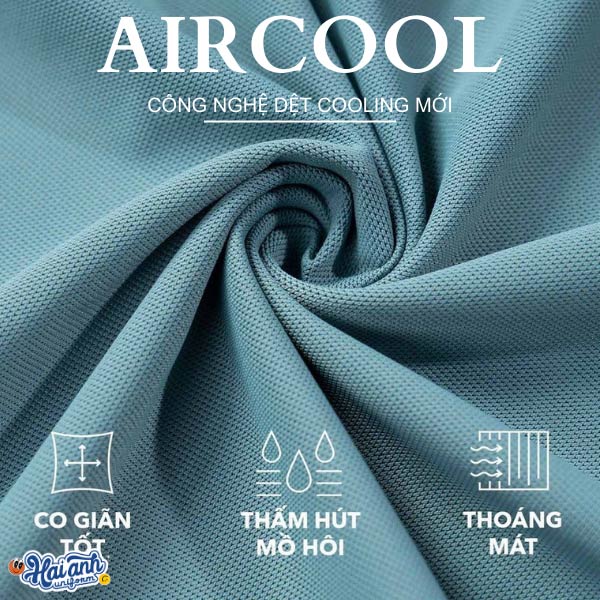 Cận cảnh sợi vải Aircool, chất liệu vải may đồng phục công ty thoáng khí