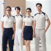 Thiết kế áo polo đồng phục màu be PNJ tại Hải Anh Uniform 