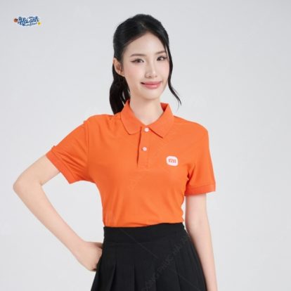 Chất liệu của áo đồng phục Xiao Mi màu cam