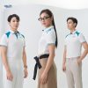 Áo polo đồng phục màu trắng BIDV thanh lịch, trẻ trung