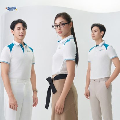 Áo polo đồng phục màu trắng BIDV thanh lịch, trẻ trung