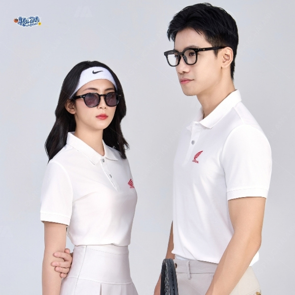 Logo màu đỏ in KTS sắc nét, nổi bật