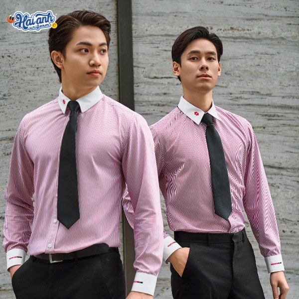 Mẫu áo sơ mi Techcombank thiết kế bởi Hải Anh Uniform