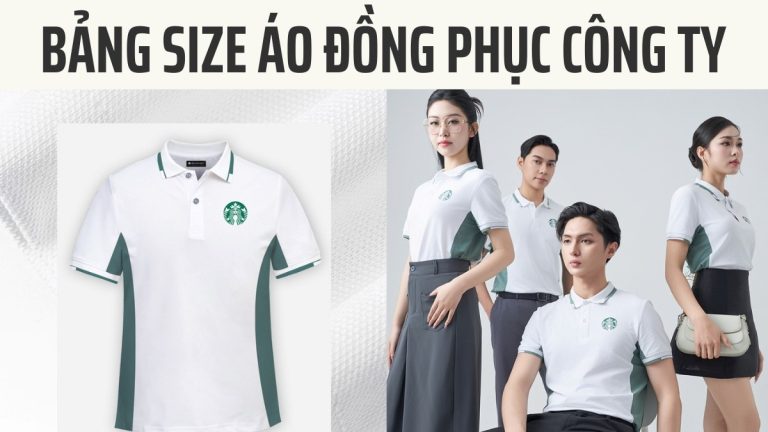 bảng size áo đồng phục công ty Hải Anh Uniform