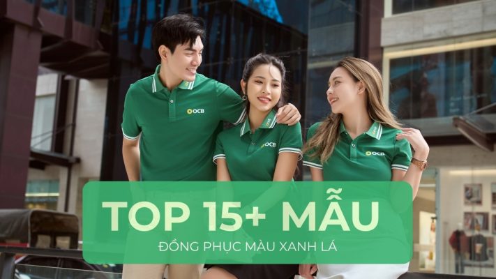 top đồng phục công ty màu xanh lá
