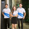 Màu trắng phối thân xanh hài hòa tạo điểm nhấn