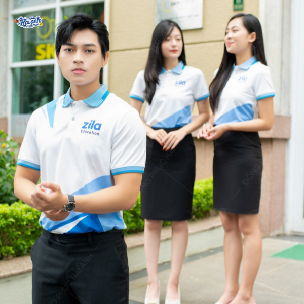 Áo polo đồng phục Zila Education, màu sắc tinh tế, phong cách chuyên nghiệp