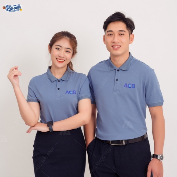 Mẫu polo đồng phục ngân hàng ACB thiết kế tại Hải Anh Uniform