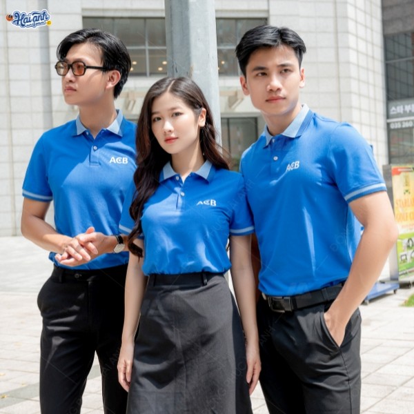 Đồng phục áo polo ngân hàng ACB thiết kế trẻ trung, chuyên nghiệp