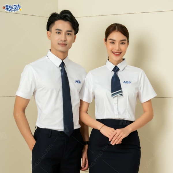 Đồng phục sơ mi ACB tạo nên phong cách thanh lịch và trang trọng