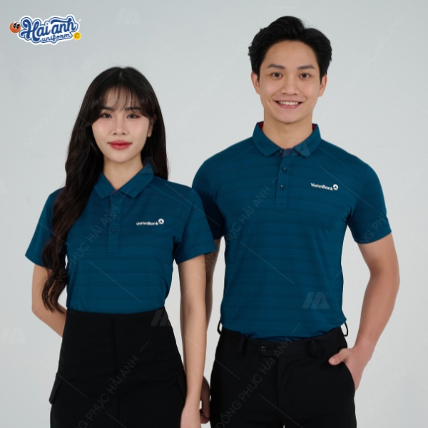 Mẫu áo polo Vietinbank màu xanh than