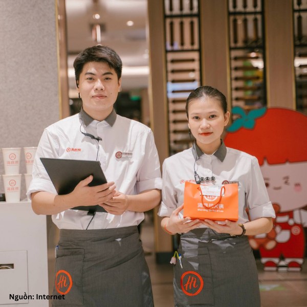 Mẫu sơ mi đồng phục dành cho nhân viên chạy bàn Haidilao