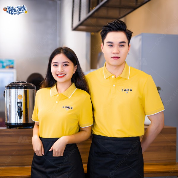 Thanh lịch với mẫu áo polo đồng phục màu vàng