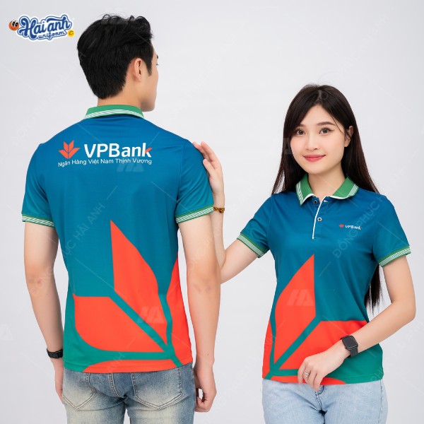 Hải Anh Uniform thiết kế đồng phục áo thun có cổ VPBank dành cho dịp team building