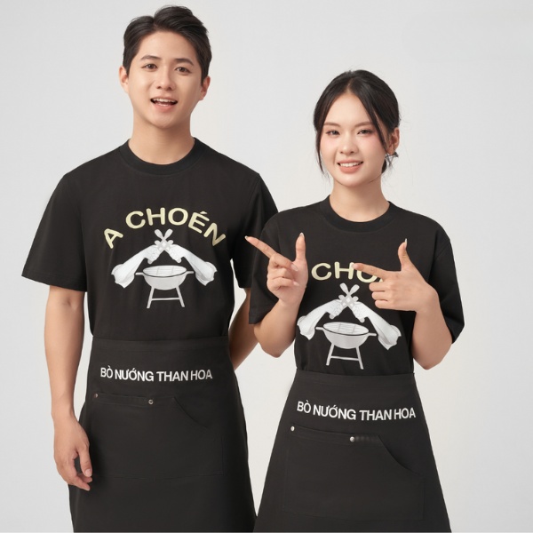 Mẫu thiết kế áo thun quán nướng A Choén tham khảo