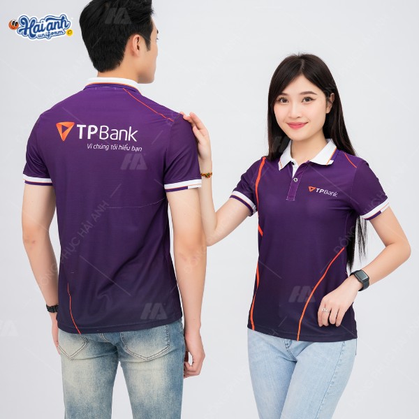 Mẫu đồng phục polo TPBank in chuyển nhiệt tại Hải Anh Uniform