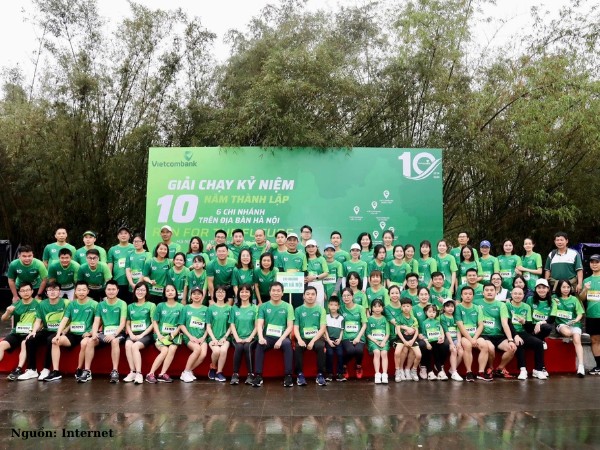 Mẫu áo thun đồng phục ngân hàng giải chạy Vietcombank